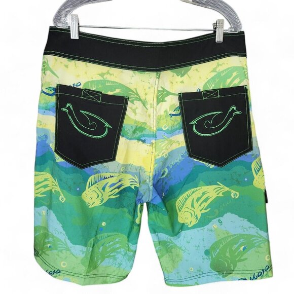 Mojo Gear Fishing Performance Board Shorts Swim Trunk Men Sz 36 - Picture 4 of 16